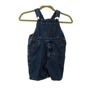 Talbots Kids Denim Short Overalls Size XS Carpenter Bib Shortalls Adj Straps